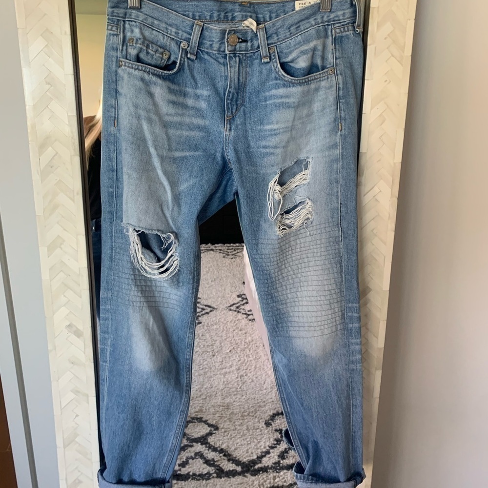 Rag & Bone Dre Distressed Midrise Boyfriend Jeans - Picture 7 of 12